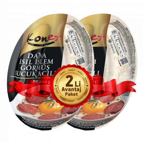 Avantaj Paket 2Li Dana Isıl İşlem Görmüş Sucuk Acılı 2x200g - 400g